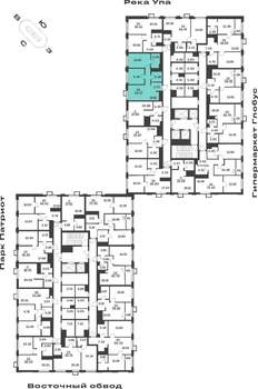 2-к квартира, вторичка, 54м2, 16/25 этаж