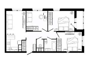 3-к квартира, строящийся дом, 78м2, 13/25 этаж
