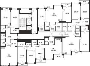 2-к квартира, вторичка, 137м2, 8/9 этаж