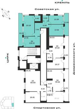 3-к квартира, вторичка, 118м2, 7/10 этаж
