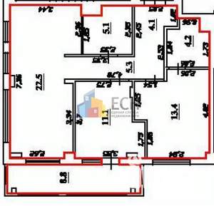 2-к квартира, вторичка, 75м2, 7/8 этаж