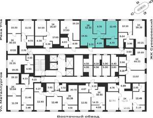 2-к квартира, вторичка, 54м2, 21/25 этаж