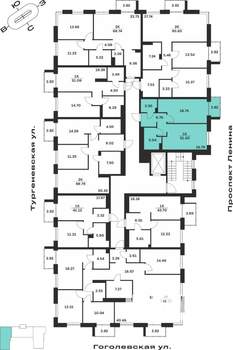 1-к квартира, вторичка, 51м2, 4/7 этаж