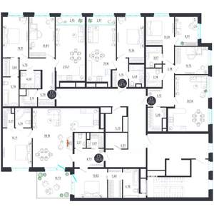 2-к квартира, строящийся дом, 110м2, 3/8 этаж