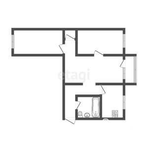 3-к квартира, вторичка, 57м2, 5/5 этаж