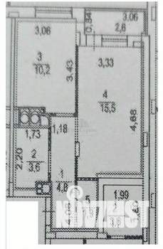 1-к квартира, вторичка, 36м2, 8/9 этаж