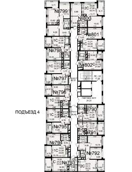 1-к квартира, строящийся дом, 27м2, 16/18 этаж