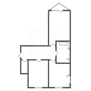 2-к квартира, вторичка, 53м2, 1/9 этаж