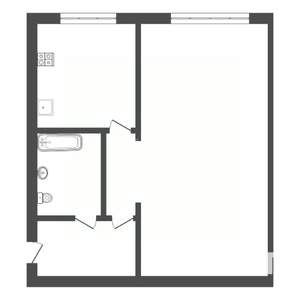 1-к квартира, вторичка, 31м2, 5/5 этаж