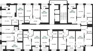 1-к квартира, вторичка, 42м2, 3/15 этаж