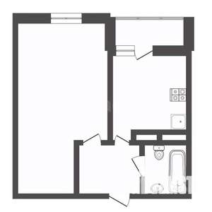 1-к квартира, строящийся дом, 42м2, 7/10 этаж