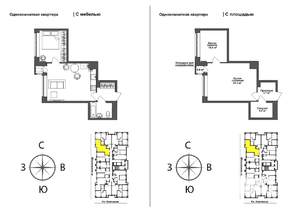 1-к квартира, вторичка, 40м2, 3/17 этаж
