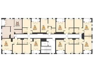 1-к квартира, строящийся дом, 40м2, 4/5 этаж