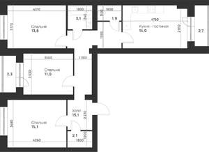 3-к квартира, вторичка, 81м2, 2/5 этаж