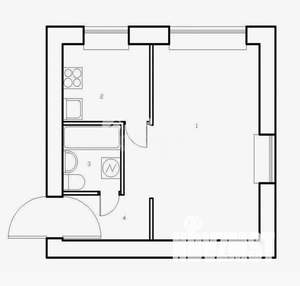 1-к квартира, вторичка, 32м2, 1/5 этаж