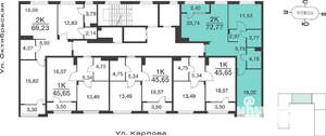 2-к квартира, вторичка, 73м2, 7/9 этаж