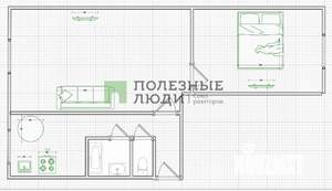 2-к квартира, вторичка, 45м2, 1/5 этаж