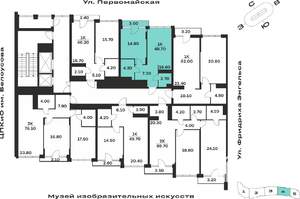 1-к квартира, вторичка, 49м2, 2/9 этаж