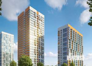1-к квартира, строящийся дом, 34м2, 1/16 этаж