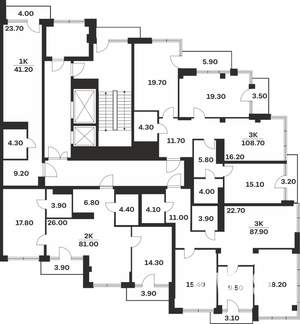 2-к квартира, вторичка, 81м2, 8/9 этаж