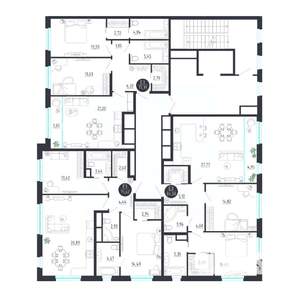 2-к квартира, строящийся дом, 76м2, 2/8 этаж