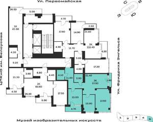 3-к квартира, вторичка, 88м2, 5/9 этаж