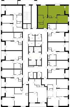 2-к квартира, вторичка, 66м2, 25/25 этаж