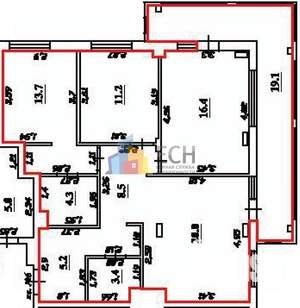 3-к квартира, вторичка, 102м2, 3/8 этаж