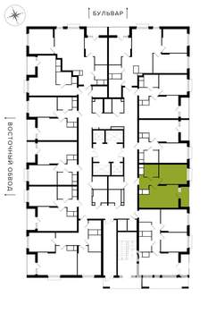 1-к квартира, вторичка, 40м2, 6/25 этаж