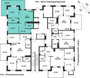 2-к квартира, вторичка, 79м2, 1/4 этаж