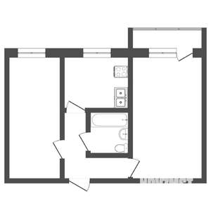 2-к квартира, вторичка, 45м2, 2/5 этаж