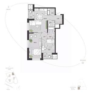 2-к квартира, вторичка, 81м2, 18/21 этаж