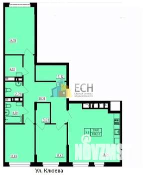 3-к квартира, вторичка, 106м2, 3/9 этаж