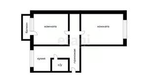 2-к квартира, вторичка, 46м2, 5/5 этаж