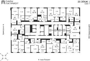 2-к квартира, вторичка, 59м2, 25/25 этаж