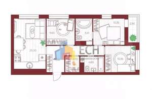 3-к квартира, вторичка, 76м2, 2/10 этаж