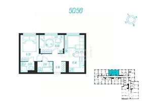 2-к квартира, сданный дом, 51м2, 11/15 этаж