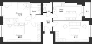 3-к квартира, вторичка, 90м2, 1/5 этаж