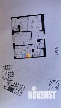 2-к квартира, вторичка, 63м2, 9/14 этаж