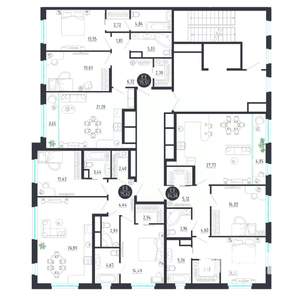 2-к квартира, строящийся дом, 85м2, 7/8 этаж
