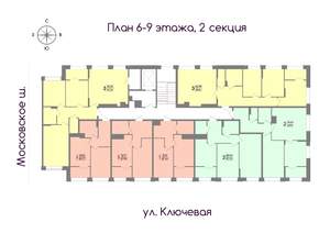 2-к квартира, вторичка, 58м2, 8/9 этаж