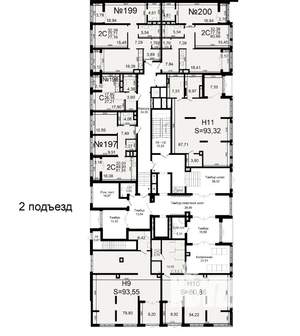2-к квартира, вторичка, 81м2, 1/18 этаж