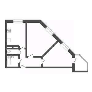 2-к квартира, сданный дом, 52м2, 8/10 этаж