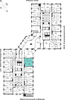 1-к квартира, строящийся дом, 38м2, 1/25 этаж