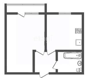 1-к квартира, вторичка, 31м2, 5/5 этаж
