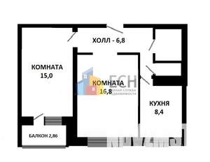 2-к квартира, вторичка, 51м2, 1/10 этаж