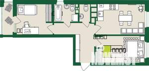 3-к квартира, строящийся дом, 59м2, 2/9 этаж