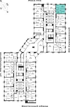 1-к квартира, строящийся дом, 41м2, 1/25 этаж