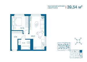 1-к квартира, вторичка, 40м2, 13/25 этаж