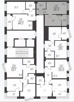 1-к квартира, вторичка, 37м2, 19/24 этаж